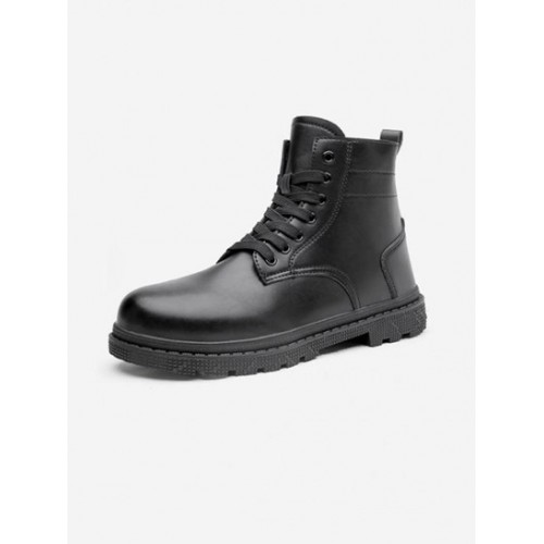 Minimalist Lace Up Front Combat Boots