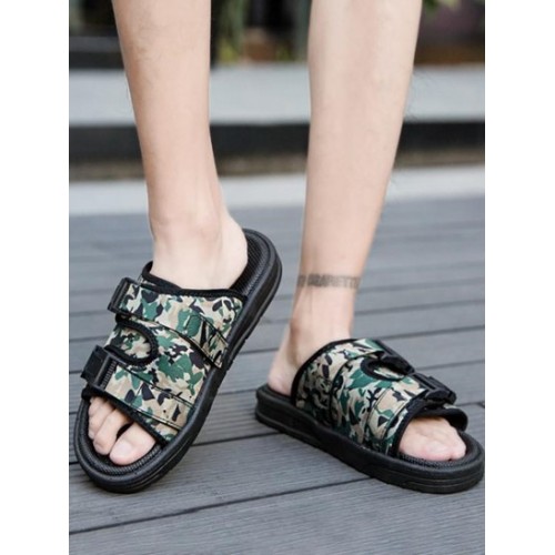 Camouflage Push Buckle Slippers