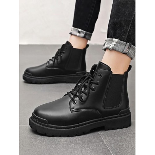 Minimalist Lace Up Combat Boots