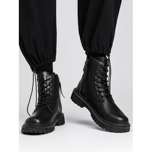 Minimalist Lace Up Combat Boots