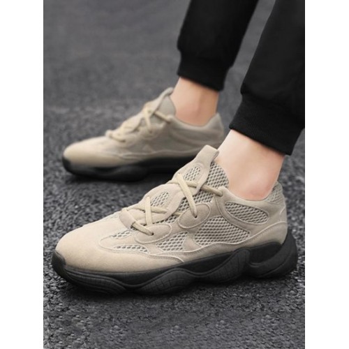 Breathable Lace Up Chunky Mesh Cloth Casual Shoes