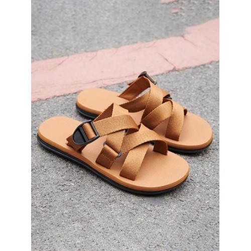 Buckle Criss Cross Sandals