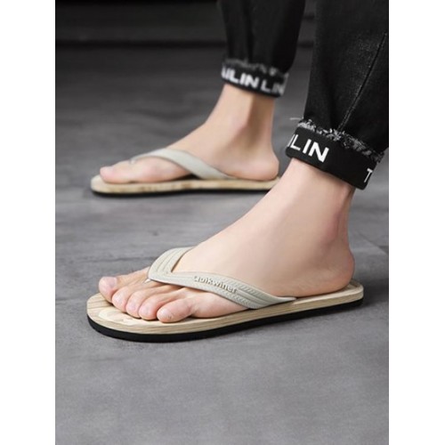 Letter Graphic Casual Flip Flops