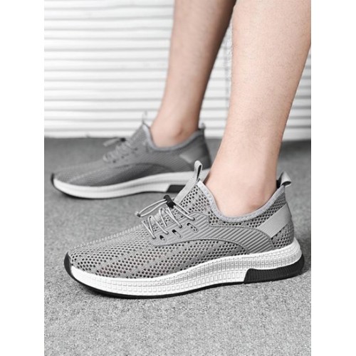 Solid Color Summer Breathable Mesh Casual Shoes