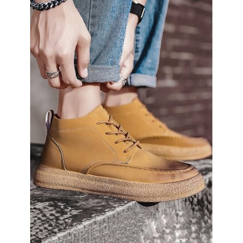 Solid Color Minimalist Casual Boots