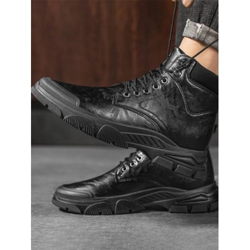 Lace Up Front Combat Boots