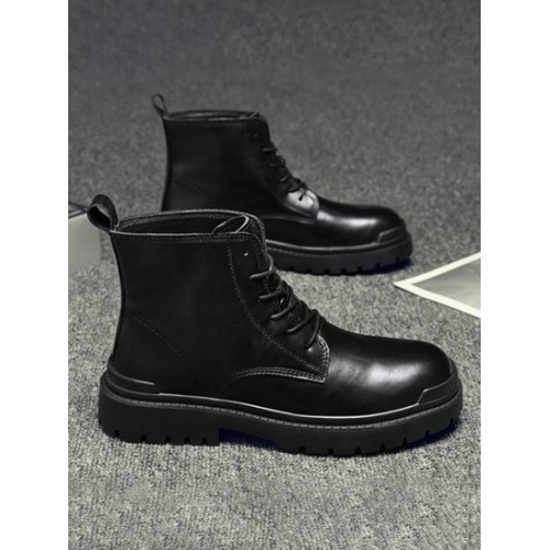 Minimalist Lace Up Combat Boots