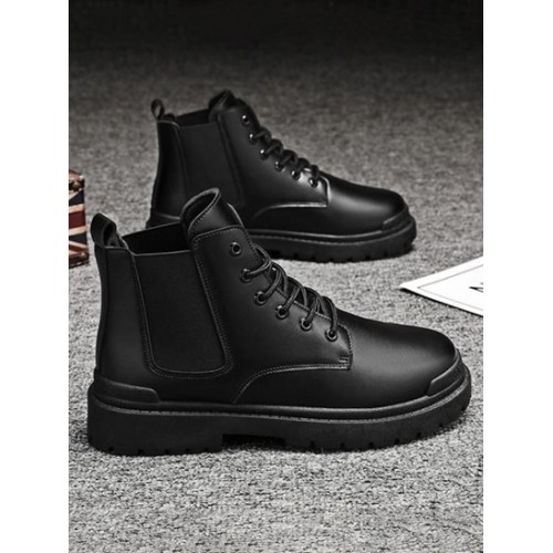 Minimalist Lace Up Combat Boots