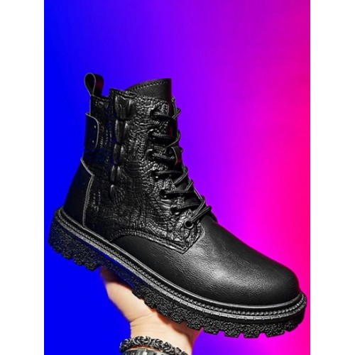 Minimalist Lace Up Combat Boots